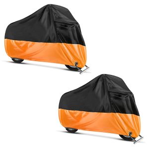 Set: Abdeckplane XXL Faltgarage schwarz-orange + Abdeckplane XL Faltgarage schwarz-orange_1