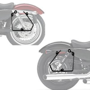 Sett: veskeholder egnet for Harley Davidson Sportster 95-15 venstre spacer SHL Craftride + veskeholder egnet for Harley Davidson Sportster 95-15 høyre spacer SHL Craftride