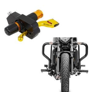 Set: Sturzbügel für Kawasaki Vulcan S / Cafe 15-21 Motor Schutzbügel + Bremshebelschloss 22 mm Lenker_1