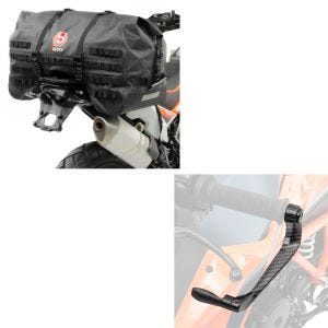 Sett: halebag SX70 70L vanntett i svart + spakbeskytter Lever Guard bremsespak clutch spakbeskytter X6 svart