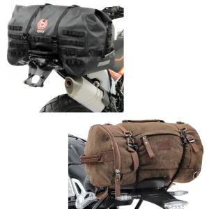  Sett: hale bag SX70 70L vanntett i svart + hale bag vintage 25L canvas ryggsekk bagasje rulle brun