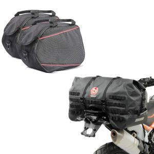 Sett: halebag SX70 70L vanntett i svart + veske innervesker egnet for Yamaha sidevesker 2x20L par