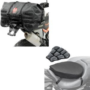 Set: Hecktasche SX70 70Ltr wasserdicht in schwarz + Luftkissen Tourtecs Air ML Komfort Sitzkissen in schwarz_1
