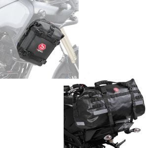 Sett: hale bag Drybag XB50 vanntett volum 50l + crash bar bag K3 egnet for crash bar vanntett 6L svart
