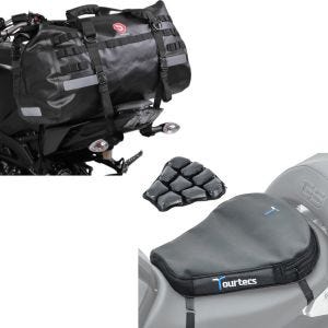 Sett: halebag Drybag XB50 vanntett volum 50l + luftpute Air Deluxe M komfortsetepute i svart