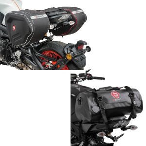 Sett: sidevesker RF1 40-60 liter volum softshell + halebag Drybag XF30 vanntett volum 30l