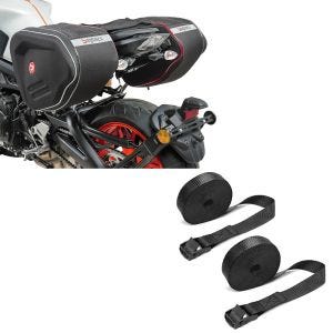 Set: Seitentaschen RF1 40-60 Liter Volumen Softshell + Spanngurt Set Zurrgurte 150cm 2 Stück in schwarz_1