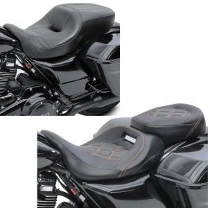 Set: Sitzbank für Harley Touring 09-21 RH3 or + Komfortsitzbank für Harley-Davidson Touring 14-20 Hammock schwarz_1
