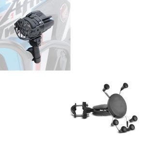 Sett: LED ekstra frontlykt med kollisjonsstangholder og beskyttelsesgitter S22X + smarttelefonholder SH8 egnet for styremobilholder aluminiumsholder