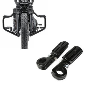 Sett: Crash bar Bart egnet for Harley Davidson Softail 18-24 Crash bar 32mm svart Craftride + Motorsykkel crash bar fotstøtter Craftride CF15 for 32mm i svart