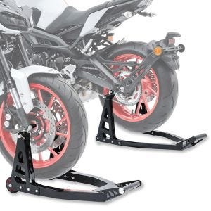 Sett forhjulsreparasjonsstativ Superlight-V + bakhjulsreparasjonsstativ Superlight Racing ConStands