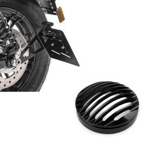 Set: Seitlicher Kennzeichenhalter M für Harley Sportster 04-20 + Scheinwerfer Grill Harley Davidson Sportster 04-20 in schwarz_1