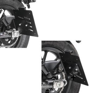 Set: Kennzeichenhalter seitlich M für Honda Rebel 500 17-21 schwarz + Kennzeichenhalter seitlich für Honda Rebel 500 17-21 schwarz_1