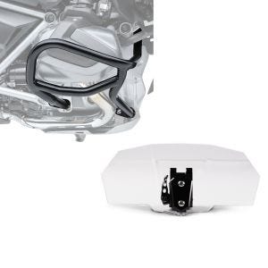 Set: Sturzbügel für BMW R 1250 GS 19-21 Motoguard L2 Schutzbügel + Tourtecs Windschild Spoiler-Aufsatz Vario klar_1
