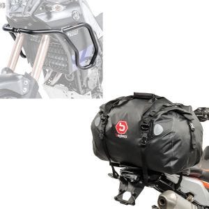 Set: Verkleidungsschutzbügel für Yamaha Tenere 700 19-21 + Hecktasche Drybag XF60 Wasserdicht Volumen 60l_1