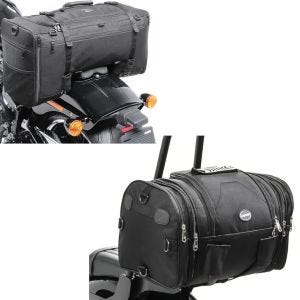 Set: Hecktasche SQ1 Soziustasche für Chopper und Cruiser + Hecktasche RB1 Gepäckrolle für Chopper Cruiser_1