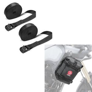 Set: Sturzbügeltasche K3 für Schutzbügel wasserdicht 6L schwarz + Spanngurt Set Zurrgurte 150cm 2 Stück in schwarz_1