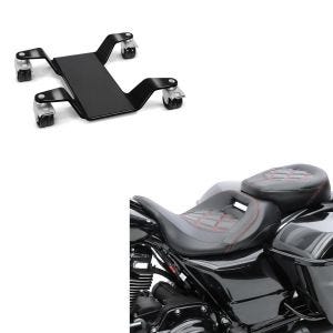 Set: Komfort Sitzbank für Harley Touring 09-20 RH3 sr + Rangierhilfe für Hauptständer Easy Mover III bis 400kg in schwarz_1