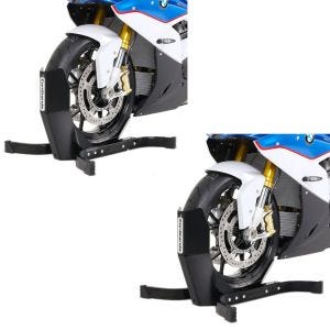 Sett: 2x forhjulsvippestativ opp til 21" sw + sw matt egnet for BMW R NineT Scrambler
