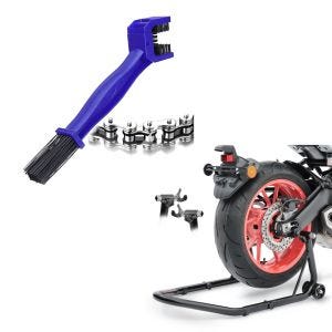 Set: Montageständer Hinterrad Universal-Racing S schwarz + Reinigungsbürste kette Zaddox blau_1
