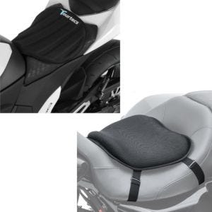 Set: Gel Sitzkissen Tourtecs L Komfortkissen universal in schwarz + Gel Sitzkissen Tourtecs Neopren L Gelkissen Sitzauflage in schwarz_1