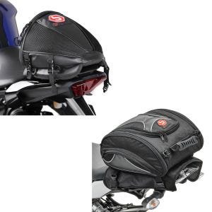 Sett: halebag X20 Vario bakbagasjebag 14-20 liter i sort + halebag Race egnet for pillion sete i svart