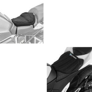 Set: Luftkissen Tourtecs Air M Komfort Sitzkissen in schwarz + Gel Sitzkissen Tourtecs Neopren L Gelkissen Sitzauflage in schwarz_1