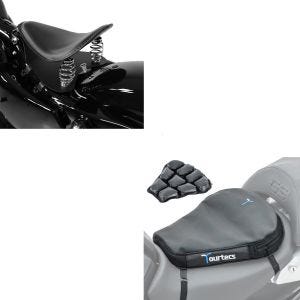 Sett: Bobber solo sete med bunnplate i sort + luftpute Air Deluxe M komfort setepute i svart