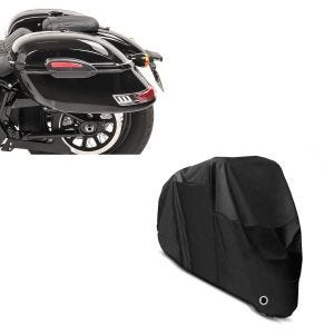 Set: Seitenkoffer Set Delaware 33Ltr rechts und links in schwarz + Abdeckplane XL Faltgarage schwarz_1