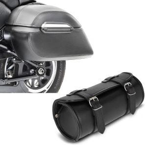 Set: Seitenkoffer Set K3 mit Träger Satteltaschen + Werkzeugrolle Kansas 3Ltr Custom Werkzeugtasche in schwarz_1
