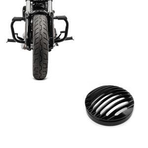 Set: Sturzbügel Harley Davidson Sportster 04-20 Mustache in schwarz + Scheinwerfer Grill Harley Davidson Sportster 04-20 in schwarz_1