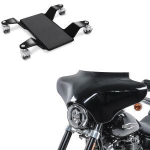 Set: Batwing Verkleidung für Harley Davidson + Rangierhilfe für Hauptständer Easy Mover II bis 320kg in schwarz_1