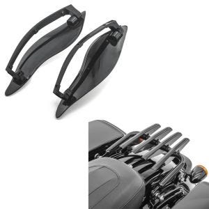 Sett: Bagasjehylle egnet for Harley Davidson Touring 09-24 Craftride avtagbar i svart + Sidevindavviser egnet for Harley Davidson Touring 14-24 svart Craftride