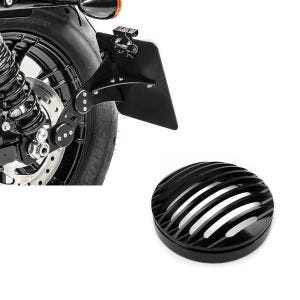 Set: Seitlicher Kennzeichenhalter für Harley Sportster 04-20 + Scheinwerfer Grill Harley Davidson Sportster 04-20 in schwarz_1
