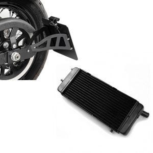 Set: Seitlicher Kennzeichenhalter für Honda Shadow VT 600 C 88-00 + Wasserkühler für Honda Shadow VT 600 C 88-00 Radiator Kühler_1