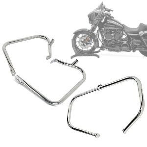 Sett kollisjonsstang TR1 + seteveske beskyttelsesstang egnet for Harley Davidson Touring 97-08 Craftride krom