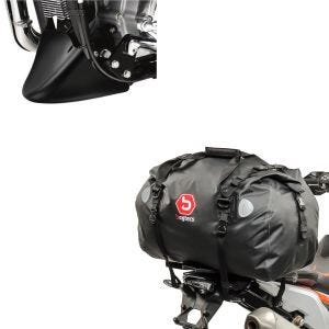 Set: Bugspoiler Harley Davidson Sportster 04-20 in schwarz + Hecktasche Drybag XF60 Wasserdicht Volumen 60l_1
