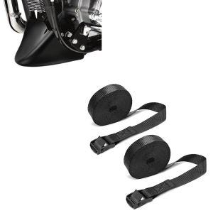 Set: Bugspoiler Harley Davidson Sportster 04-20 in schwarz + Spanngurt Set Zurrgurte 150cm 2 Stück in schwarz_1