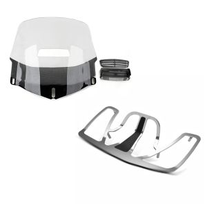 Set: Windschild Honda Goldwing GL 1800 01-16 mit Lüftungsgitter klar + Gepäckträger New Style Honda Goldwing GL 1800 01-16 chrom_1