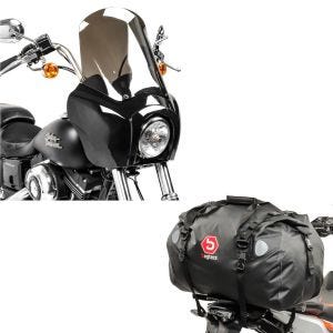 Set: Frontverkleidung für Harley Dyna Low Rider / Street Bob MG5 sg + Hecktasche Drybag XF60 Wasserdicht Volumen 60l_1