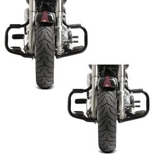 2x Sturzbügel für Harley Davidson Softail 2000-2017 Craftride Mustache schwarz Spar-Set_1