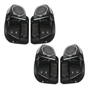 2x Beinschild für Harley Davidson Road Glide Special 15-21 Craftride mit Lautsprecher schwarz Spar-Set_1