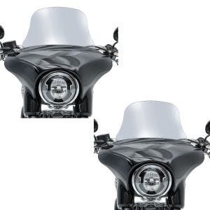 2x Windschild für Harley Sport Glide 18-21 Craftride L Windschutzscheibe rauchgrau Spar-Set_1