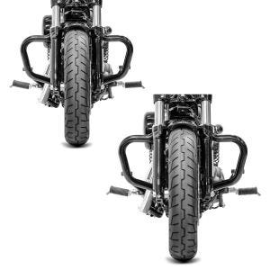 2x Sturzbügel Mustache für Harley Sportster 1200 Iron 18-20 Schutzbügel schwarz Craftride Spar-Set_1
