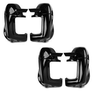 2x Beinschild für Harley Davidson CVO Street Glide 11-13 Craftride belüftet schwarz Spar-Set_1