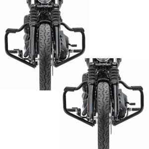 2x crashbars bart egnet for Harley Davidson Softail Sport Glide 18-24 svart 32 mm Craftride sparesett