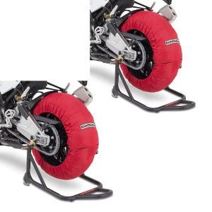 2x dekkvarmersett egnet for Yamaha YZF-R6 YZF-R1 ConStands Laguna Seca 60-80°C rød økonomisett
