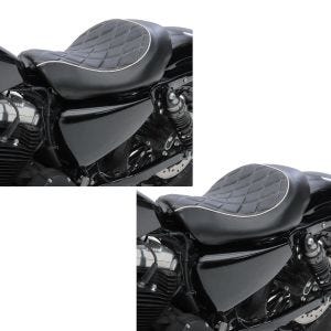 2x Solo Sitz für Harley Davidson Sportster 04-20 Craftride SR4 Sitzbank Spar-Set_1