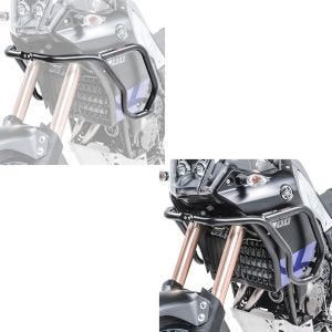 2x fairing beskyttelsesstenger egnet for Yamaha Tenere 700 19-24 Tank crash bars på topp økonomi sett