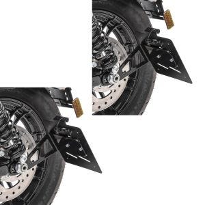 2x sideskiltholder M egnet for Harley Davidson Sportster 04-20 svart Craftride sparesett